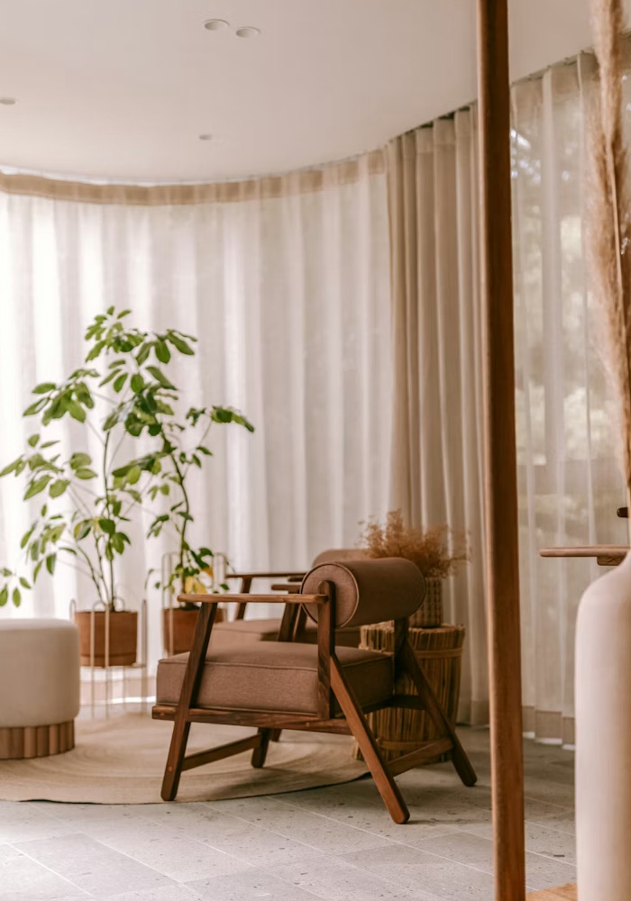 A quiet, sunlit interior corner
