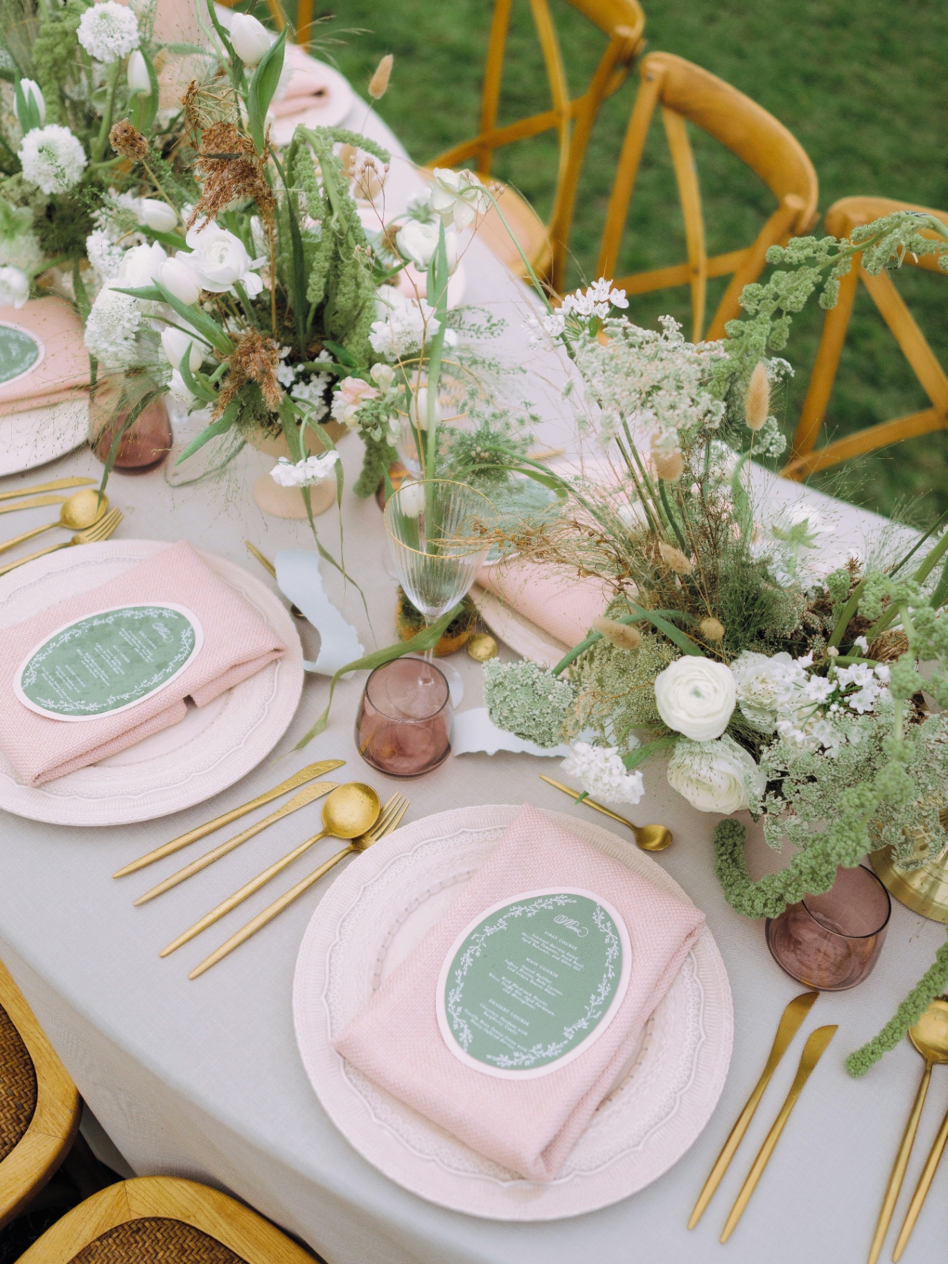A considered detail — table setting, florals, quiet craftsmanship.